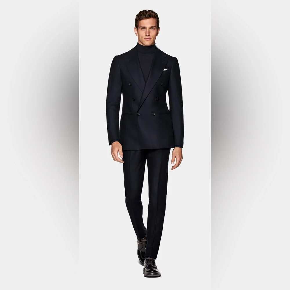 SUIT SUPPLY HAVANA DOUBLE BREASTED NAVY SUIT